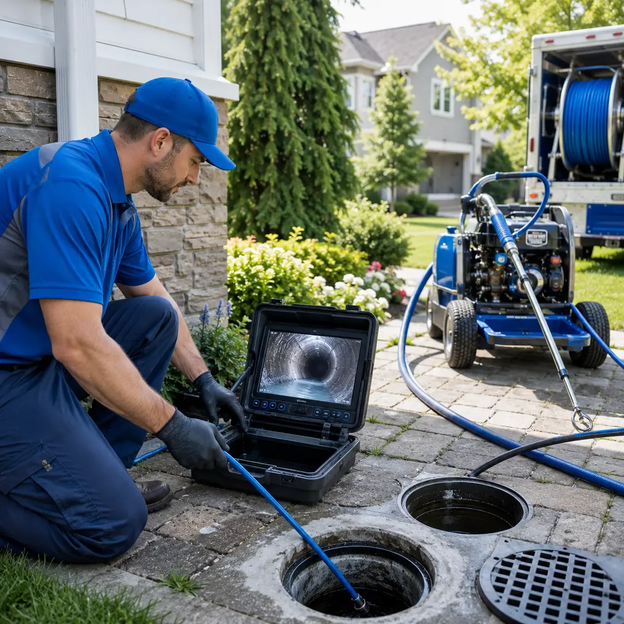 Outdoor drain cleaning professionals serving Shirley, NY